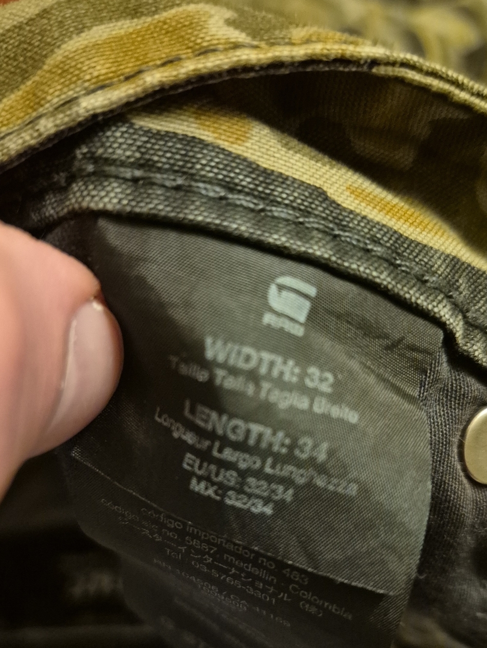 G-Star Tiger Camo slim tapered men's pants - Picture 4 of 4